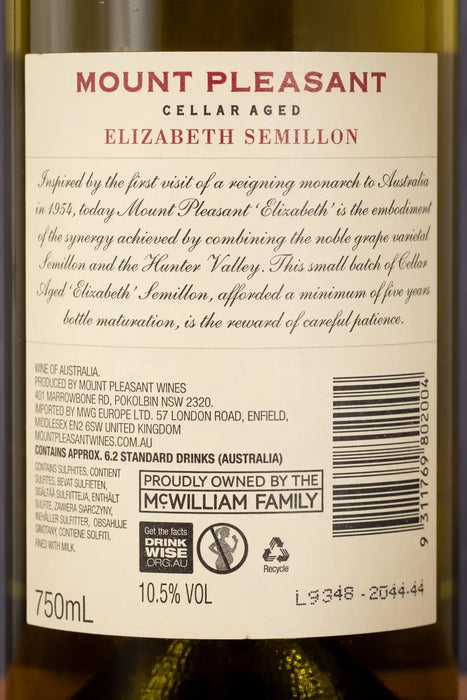 2009 Mount Pleasant Elizabeth Semillon