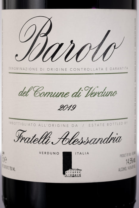 2019 Fratelli Alessandria Barolo del Comune di Verduno