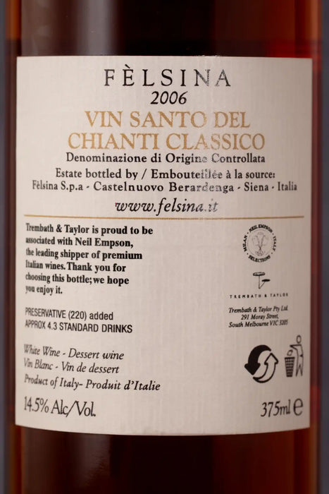 Felsina Vin Santo 2006 375ml